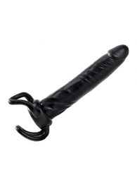 Чёрная насадка-фаллос для двойного проникновения INFLATABLE DILDO SLIM DONG  - 13,5 см. - Toyz4lovers - в Домодедово купить с доставкой