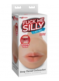 Телесный мастурбатор-ротик Deep Throat Cocksucker - Pipedream - в Домодедово купить с доставкой
