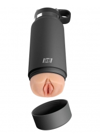 Серый мастурбатор в виде бутылки F*ck Flask - Pipedream - в Домодедово купить с доставкой