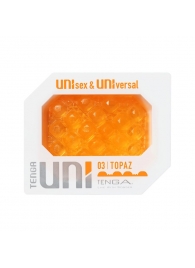 Оранжевый мастурбатор-стимулятор Tenga Uni Topaz - Tenga - в Домодедово купить с доставкой
