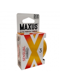 Презервативы анатомической формы Maxus Sensual - 3 шт. - Maxus - купить с доставкой в Домодедово