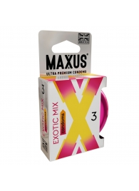 Ароматизированные презервативы Maxus Exotic Mix - 3 шт. - Maxus - купить с доставкой в Домодедово