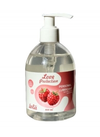 Лубрикант на водной основе Love Protection Raspberry с ароматом малины - 300 мл. - Lola Games - купить с доставкой в Домодедово