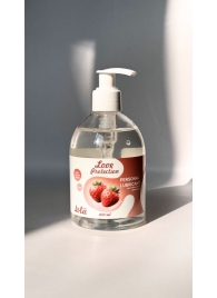 Лубрикант на водной снове Love Protection Strawberry с ароматом клубники - 300 мл. - Lola Games - купить с доставкой в Домодедово