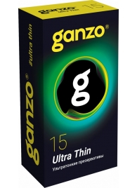 Прозрачные ультратонкие презервативы Ganzo Ultra thin - 15 шт. - Ganzo - купить с доставкой в Домодедово