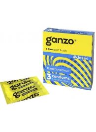 Классические презервативы с обильной смазкой Ganzo Classic - 3 шт. - Ganzo - купить с доставкой в Домодедово