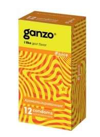 Ароматизированные презервативы Ganzo Juice - 12 шт. - Ganzo - купить с доставкой в Домодедово