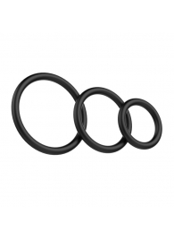 Набор из 3 чёрных колец различного диаметра - Baile - в Домодедово купить с доставкой