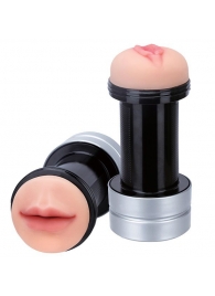 Двусторонний мастурбатор REALSTUFF 2 IN 1 HUMMER MOUTH   VAGINA - ротик и вагина - Dream Toys - в Домодедово купить с доставкой