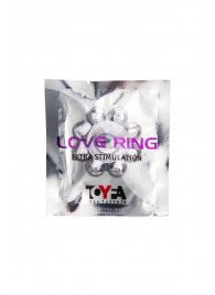 Прозрачное гелевое эрекционное кольцо-цветок - Toyfa Basic - в Домодедово купить с доставкой