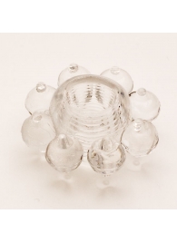 Прозрачное гелевое эрекционное кольцо-цветок - Toyfa Basic - в Домодедово купить с доставкой