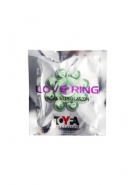 Зеленое эрекционное кольцо-цветок - Toyfa Basic - в Домодедово купить с доставкой