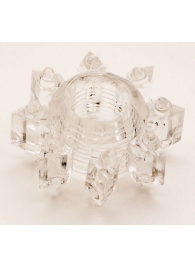 Прозрачное гелевое эрекционное кольцо-звезда - Toyfa Basic - в Домодедово купить с доставкой