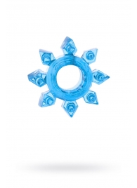 Голубая гелевая насадка-звезда - Toyfa Basic - в Домодедово купить с доставкой