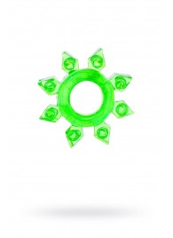 Зеленое эрекционное кольцо-звезда - Toyfa Basic - в Домодедово купить с доставкой