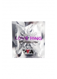 Прозрачное гелевое эрекционное кольцо с шипиками - Toyfa Basic - в Домодедово купить с доставкой