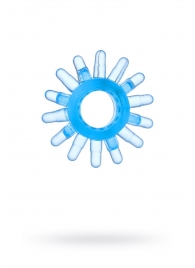 Голубая гелевая насадка с шипиками - Toyfa Basic - в Домодедово купить с доставкой