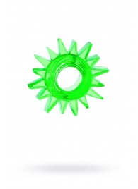 Зеленое эрекционное кольцо-солнце - Toyfa Basic - в Домодедово купить с доставкой