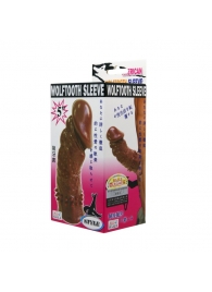 Коричневая насадка на пенис Wolftooth Sleeve - 13 см. - Baile - в Домодедово купить с доставкой