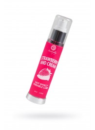 Массажное масло 2-в-1 с разогревающим эффектом и вкусом клубники со сливками - 50 мл. - Secret Play - купить с доставкой в Домодедово