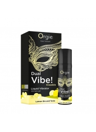 Съедобный жидкий вибратор Dual Vibe! со вкусом лимонного джина с тоником - 15 мл. - ORGIE - купить с доставкой в Домодедово