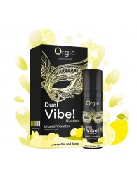 Съедобный жидкий вибратор Dual Vibe! со вкусом лимонного джина с тоником - 15 мл. - ORGIE - купить с доставкой в Домодедово