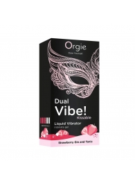 Съедобный жидкий вибратор Dual Vibe! со вкусом клубничного джина с тоником - 15 мл. - ORGIE - купить с доставкой в Домодедово