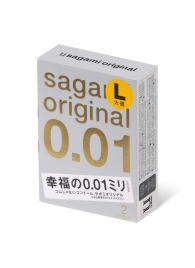 Презервативы Sagami Original 0.01 L-size увеличенного размера - 2 шт. - Sagami - купить с доставкой в Домодедово