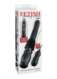 Черный автоматический вибромассажер с вибропулей Ultimate Silicone Thruster - Pipedream - купить с доставкой в Домодедово