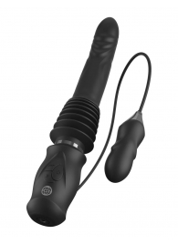 Черный автоматический вибромассажер с вибропулей Ultimate Silicone Thruster - Pipedream - купить с доставкой в Домодедово