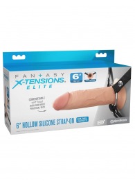 Полый страпон на ремнях 6’’ Hollow Silicone Strap-on - Pipedream - купить с доставкой в Домодедово