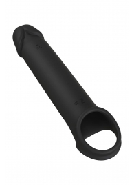 Черная насадка-удлинитель с вибрацией Vibrating Extender With Remote - Dream Toys - в Домодедово купить с доставкой