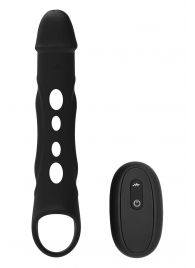 Черная насадка-удлинитель Vibrating Extender With Remote с вибрацией - Dream Toys - в Домодедово купить с доставкой