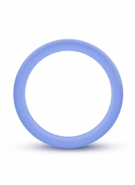 Голубое люминесцентное кольцо Silicone Glo Cock Ring - Blush Novelties - в Домодедово купить с доставкой