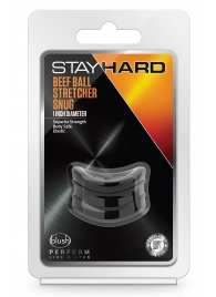 Черное эрекционное кольцо на мошонку Beef Ball Stretcher Snug - Blush Novelties - в Домодедово купить с доставкой