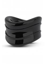 Черное эрекционное кольцо на мошонку Beef Ball Stretcher Snug - Blush Novelties - в Домодедово купить с доставкой