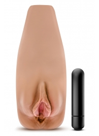 Маструбатор-вагина с вибрацией Soft   Wet Renata Realistic Tan Masturbator - Blush Novelties - в Домодедово купить с доставкой