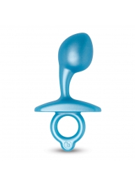 Голубая анальная пробка для массажа простаты Bulb Silicone Prostate Plug - 10,7 см. - b-Vibe - в Домодедово купить с доставкой