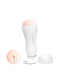 Мастурбатор-вагина Flora White с присоской и 12 режимами вибрации - Baile - в Домодедово купить с доставкой