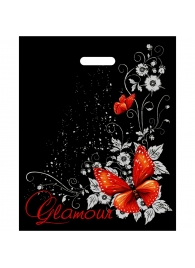 Черный пакет Glamour с вырубной ручкой (38х47 см) - Сима-Ленд - купить с доставкой в Домодедово