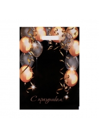 Пакет с вырубной ручкой и принтом в виде шариков (30х40 см) - Сима-Ленд - купить с доставкой в Домодедово