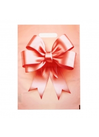 Пакет с принтом в виде банта с вырубной ручкой (30х40 см) - Сима-Ленд - купить с доставкой в Домодедово