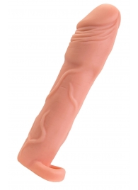 Телесная удлиняющая насадка с подхватом - 19 см. - ToyFa - в Домодедово купить с доставкой