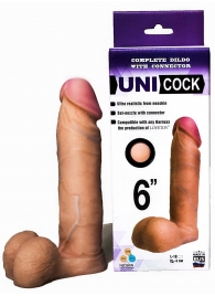 Насадка для страпона фаллической формы UNICOCK 6  - 18 см. - LOVETOY (А-Полимер) - купить с доставкой в Домодедово