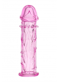 Розовая насадка фаллической формы - 12,5 см. - A-toys - в Домодедово купить с доставкой