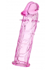 Розовая насадка фаллической формы - 12,5 см. - A-toys - в Домодедово купить с доставкой