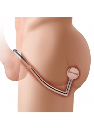 Кольцо на пенис с анальным стимулятором Stainless Steel Anal Hook   Cock Ring - BlueLine - в Домодедово купить с доставкой