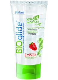 Гель-смазка на водной основе с ароматом клубники BioGlide - 80 мл. - Joy Division - купить с доставкой в Домодедово
