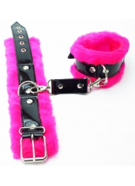 Оковы на ноги с розовым мехом BDSM Light - БДСМ Арсенал - купить с доставкой в Домодедово
