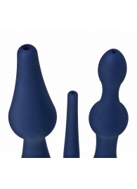 Набор из 3 универсальных насадок для анального душа Universal 3 Piece Silicone Enema Attachment Set - XR Brands - купить с доставкой в Домодедово